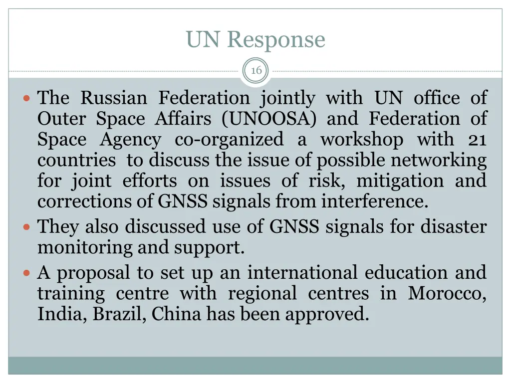 un response