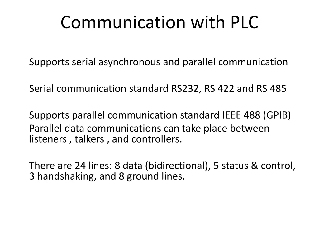communication with plc