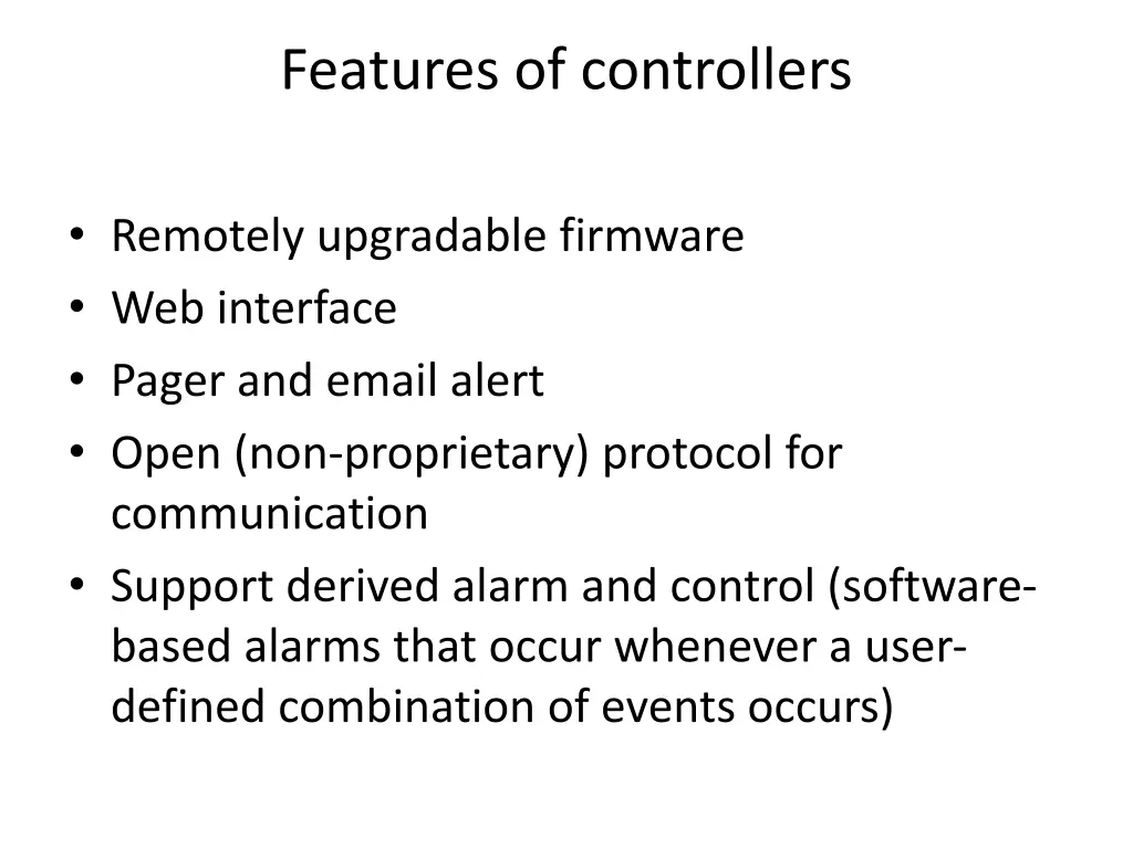 features of controllers 2