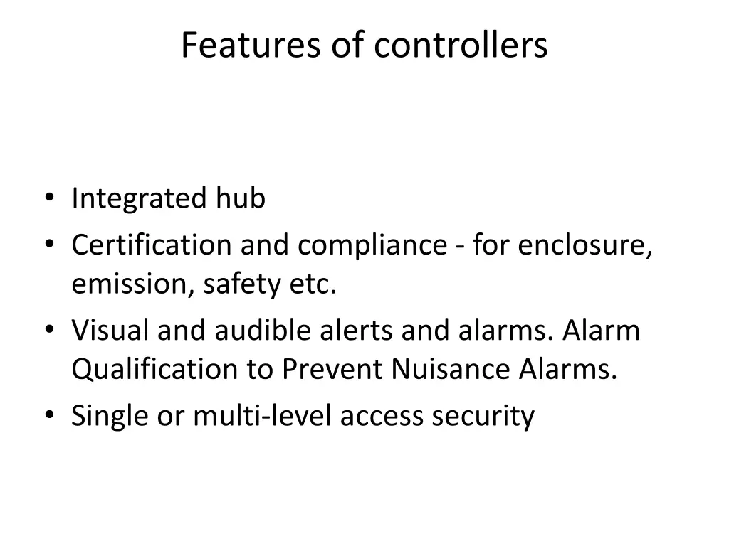features of controllers 3