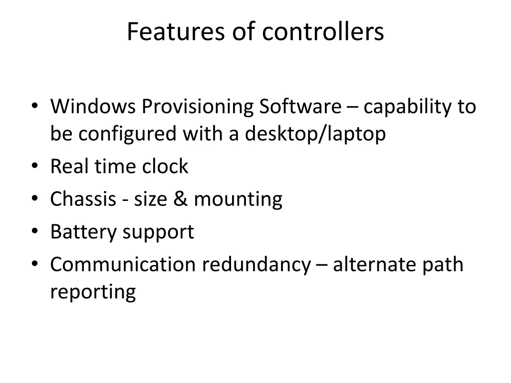 features of controllers 4