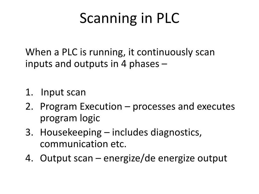 scanning in plc