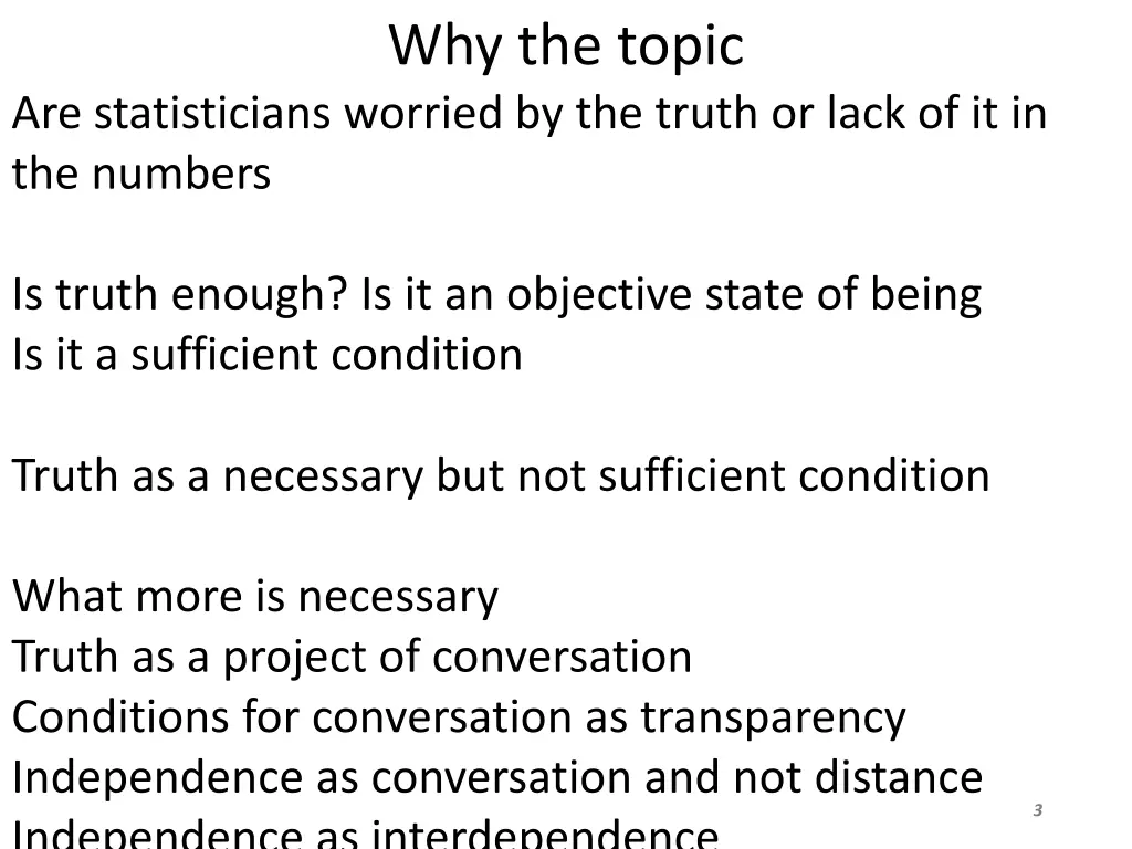 why the topic