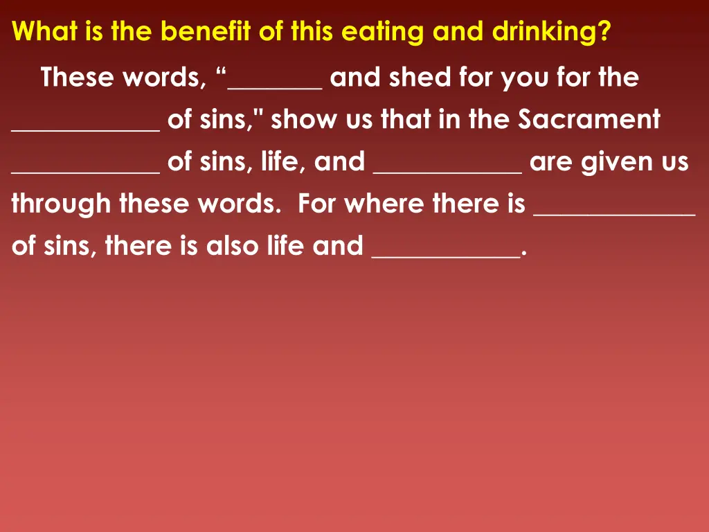 what is the benefit of this eating and drinking 1