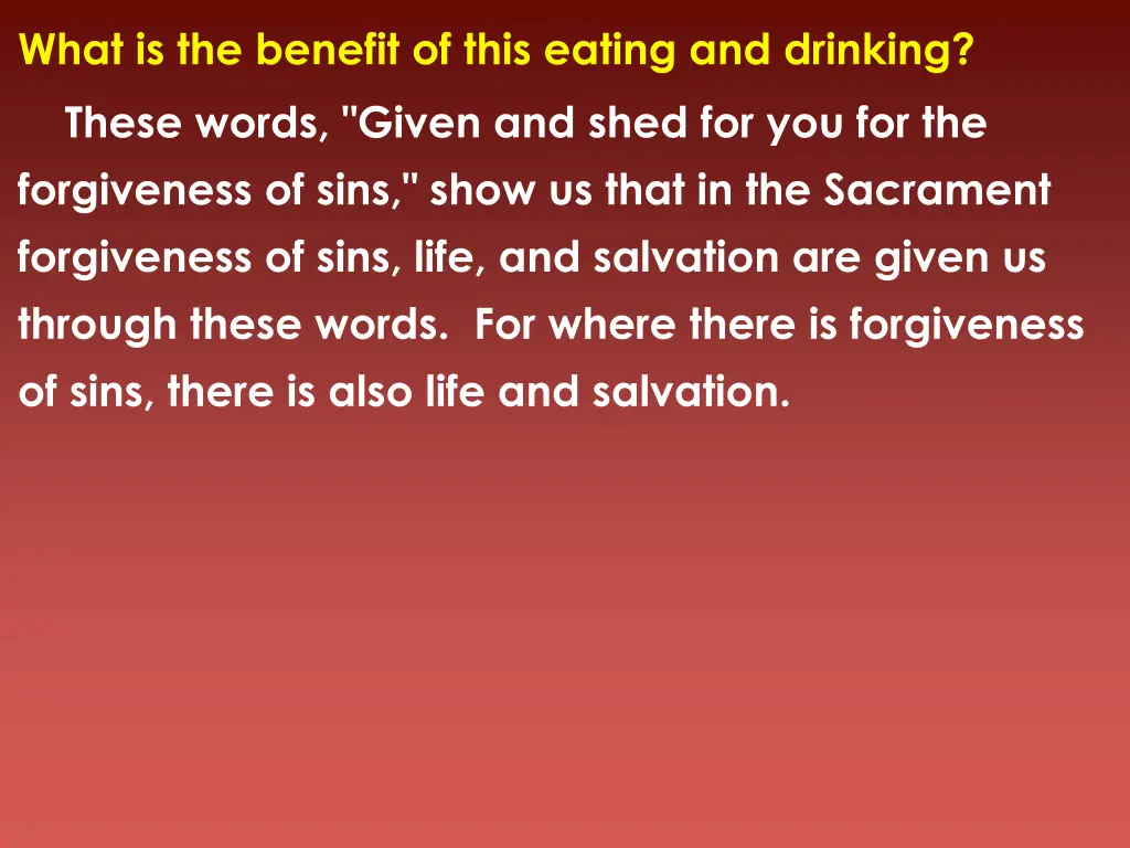what is the benefit of this eating and drinking