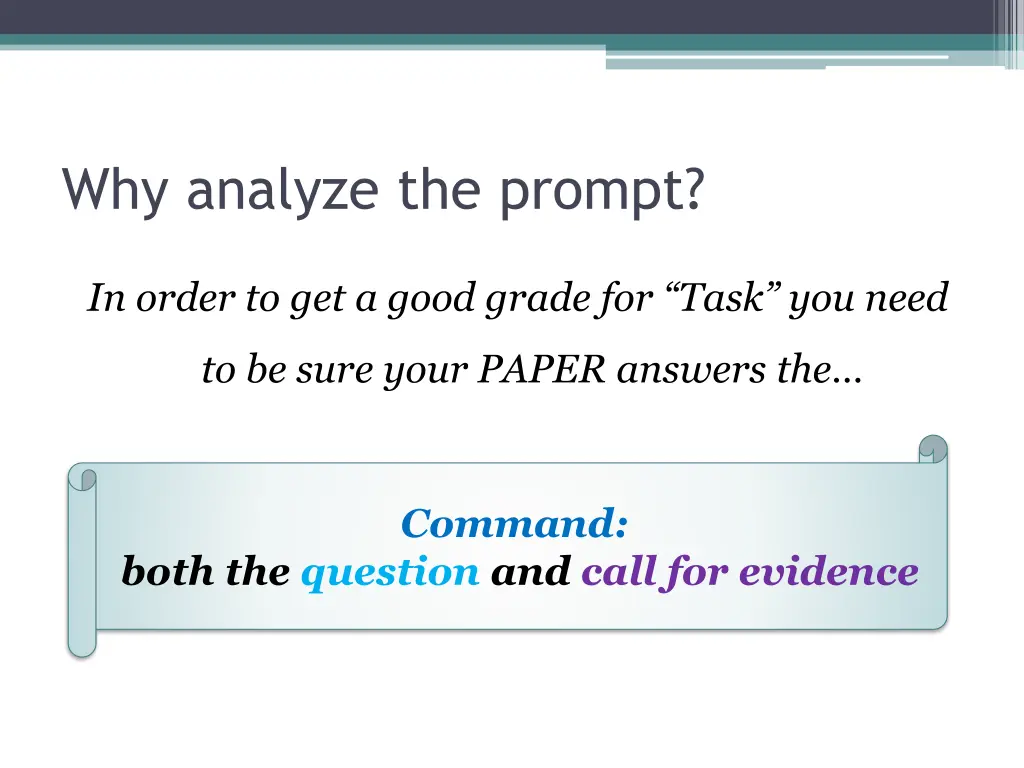 why analyze the prompt