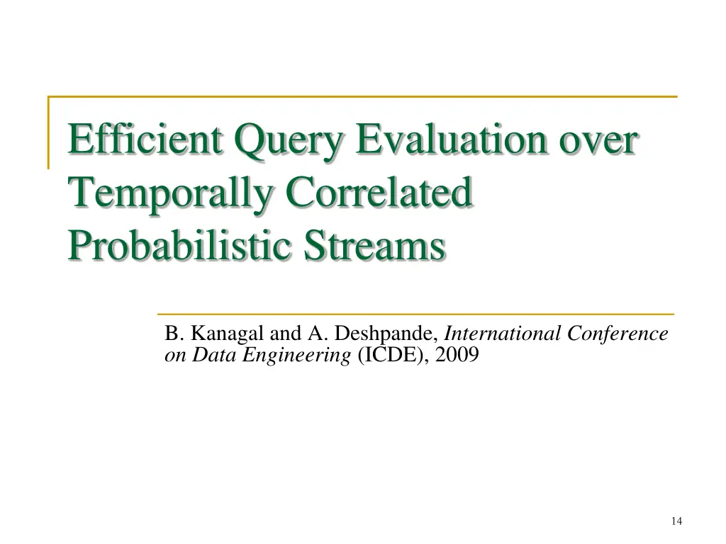 efficient query evaluation over temporally