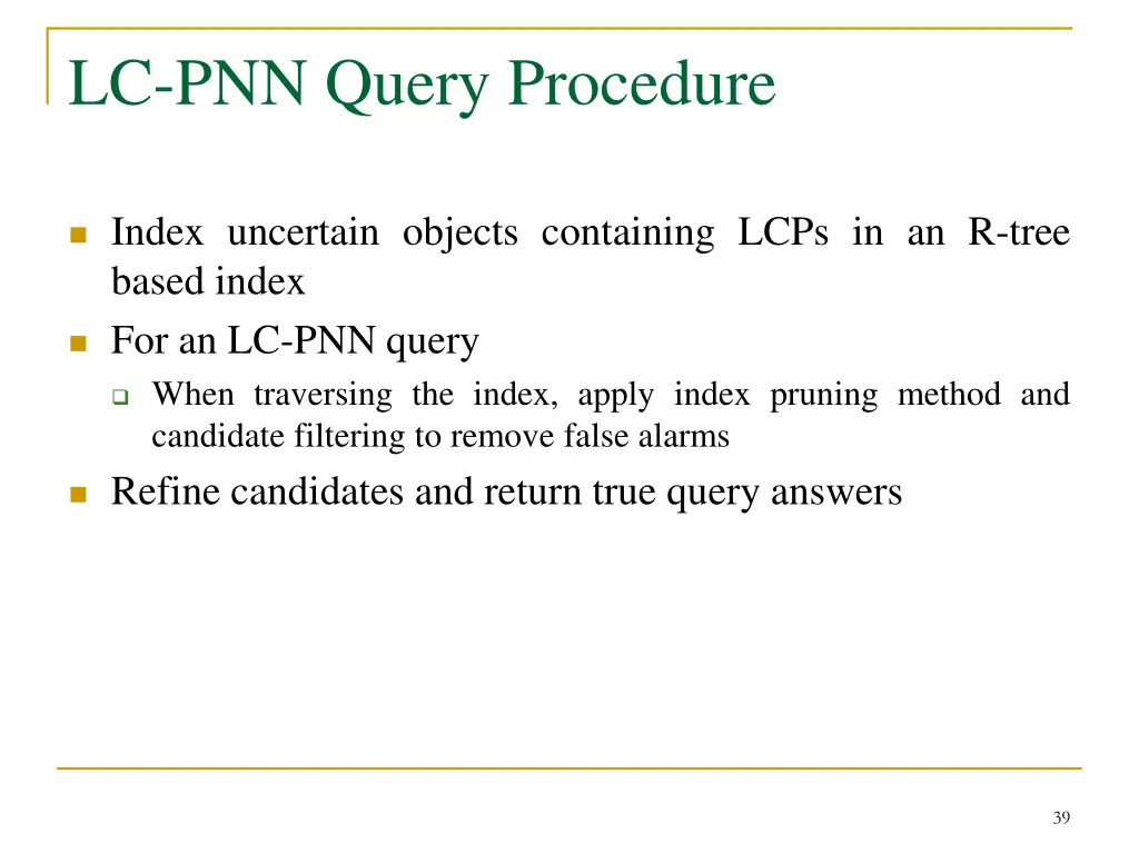 lc pnn query procedure