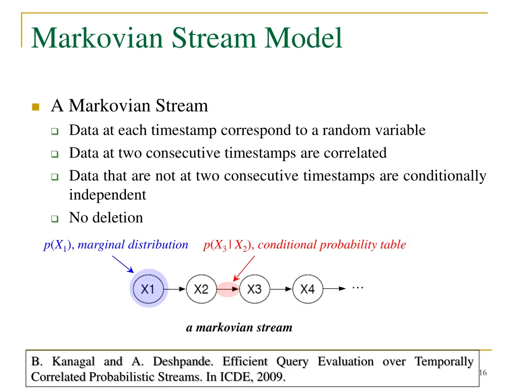 markovian stream model