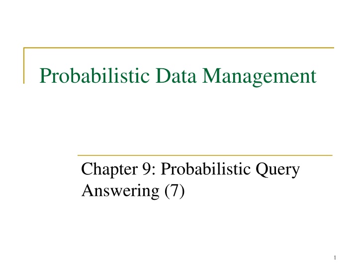 probabilistic data management