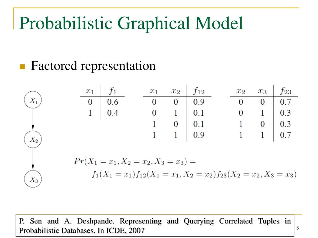 probabilistic graphical model