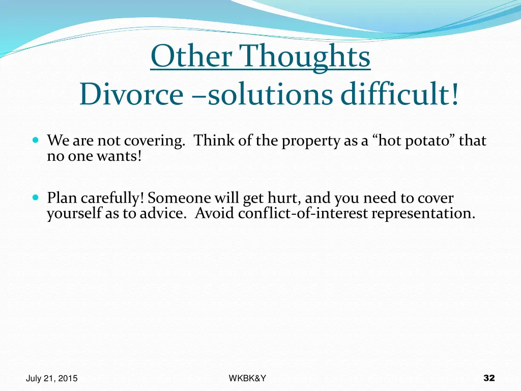 other thoughts divorce solutions difficult