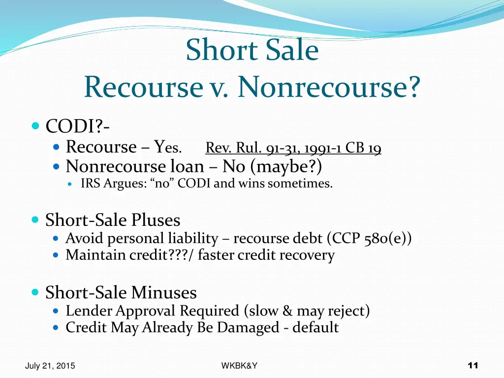 short sale 1