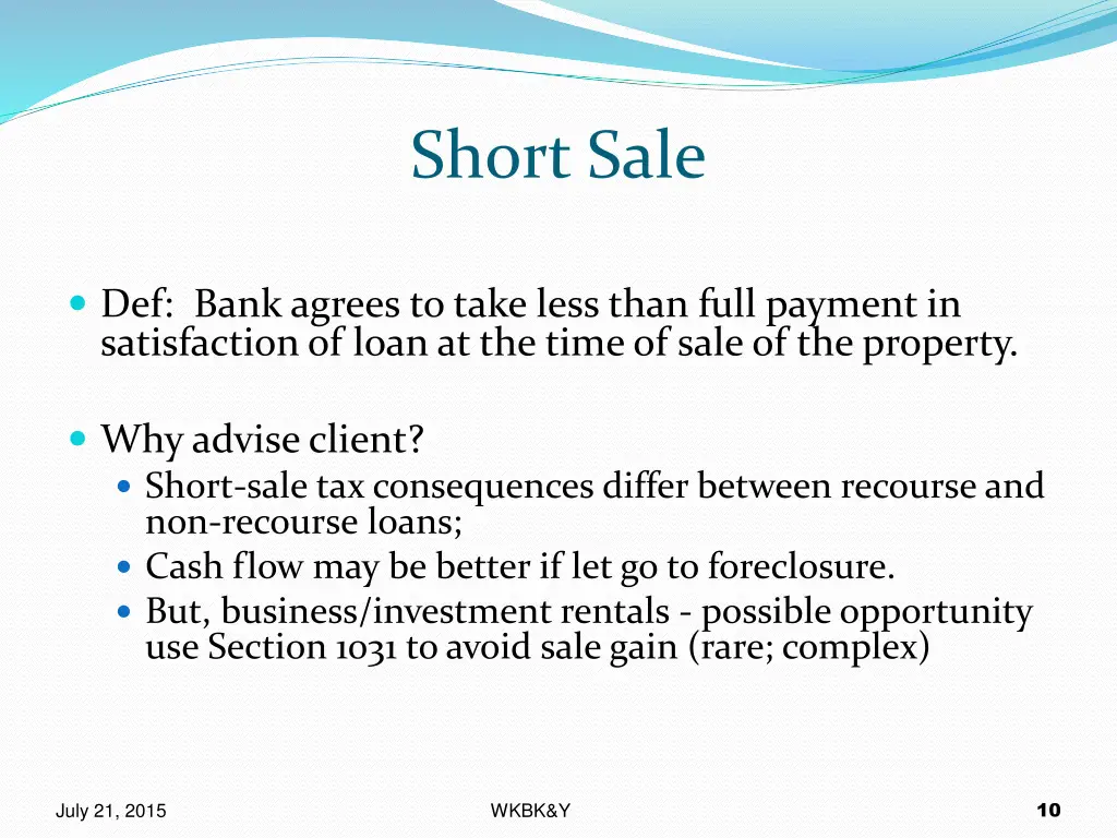 short sale