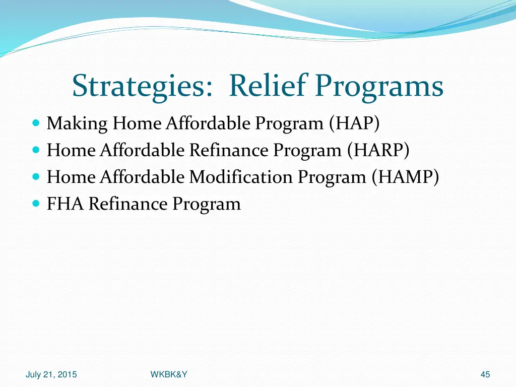 strategies relief programs