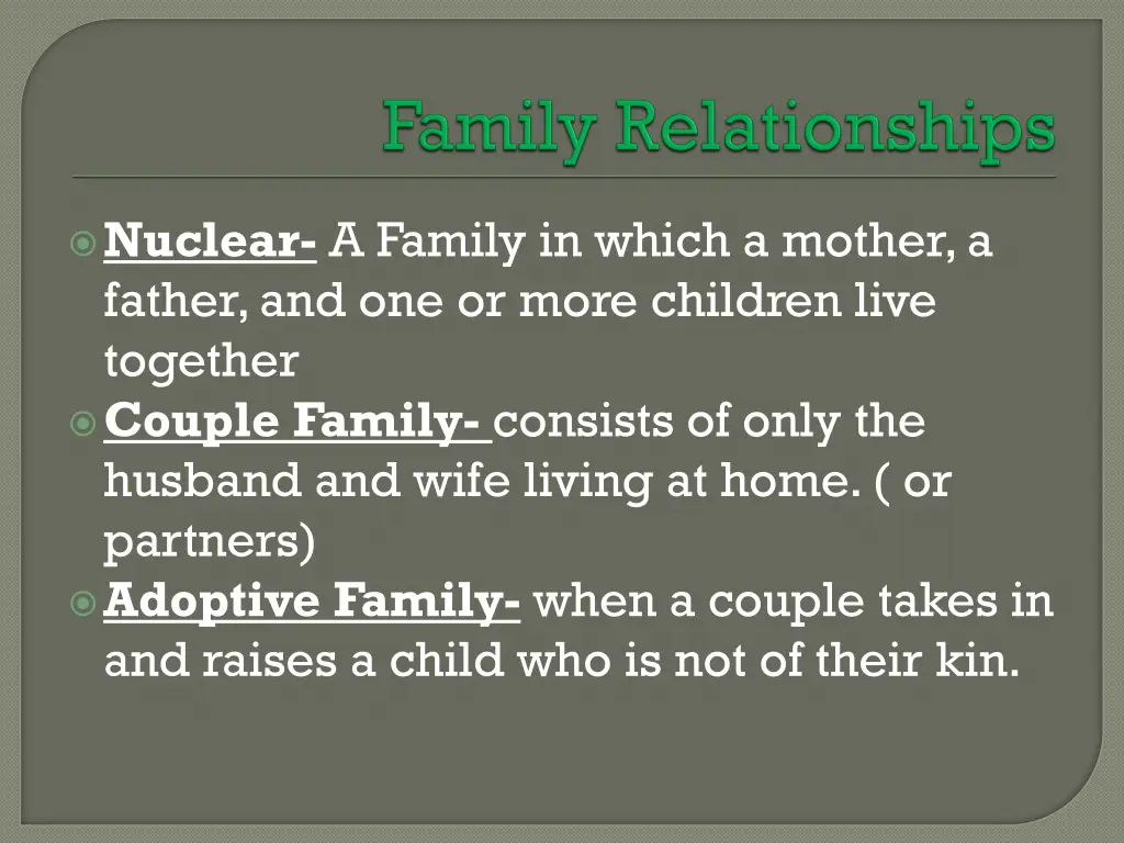 nuclear a family in which a mother a father