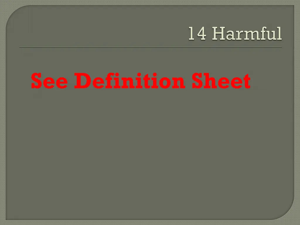 see definition sheet