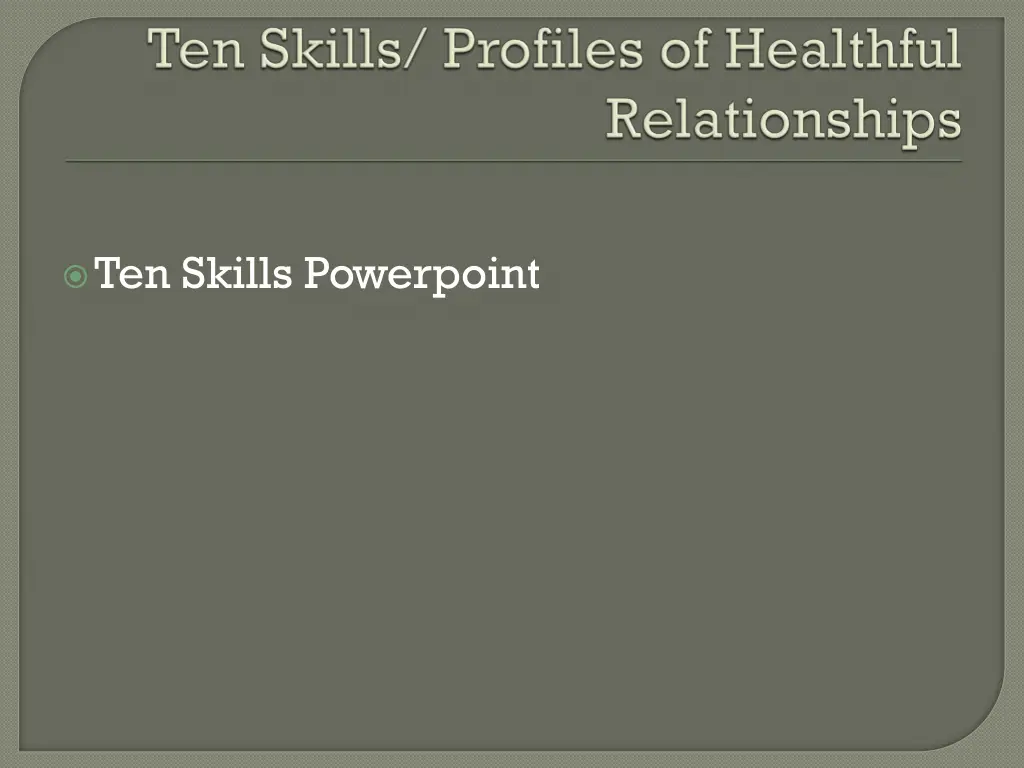 ten skills powerpoint