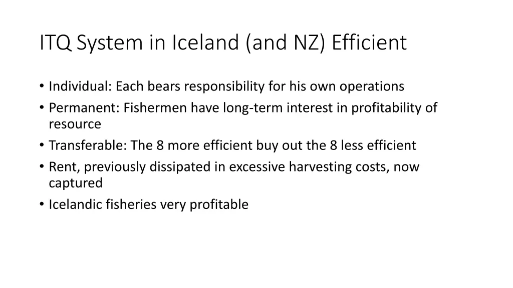 itq system in iceland and nz efficient