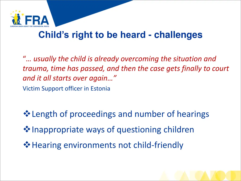 child s right to be heard challenges