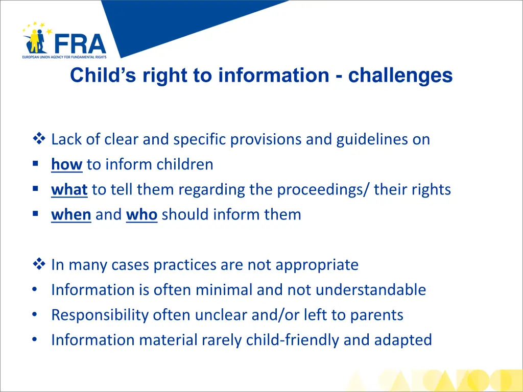 child s right to information challenges