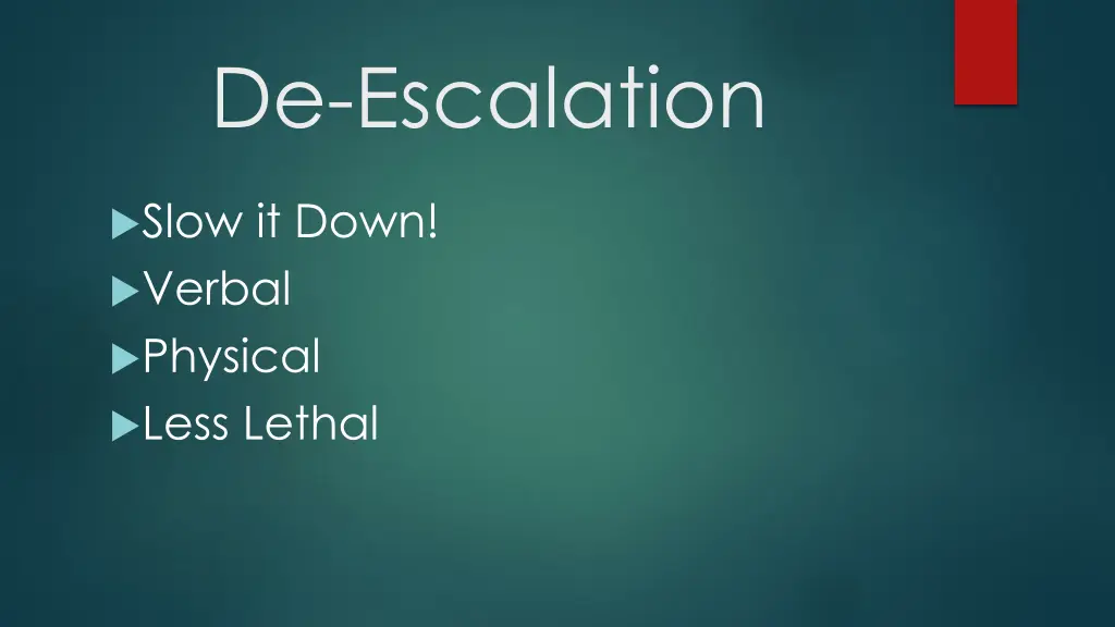 de escalation