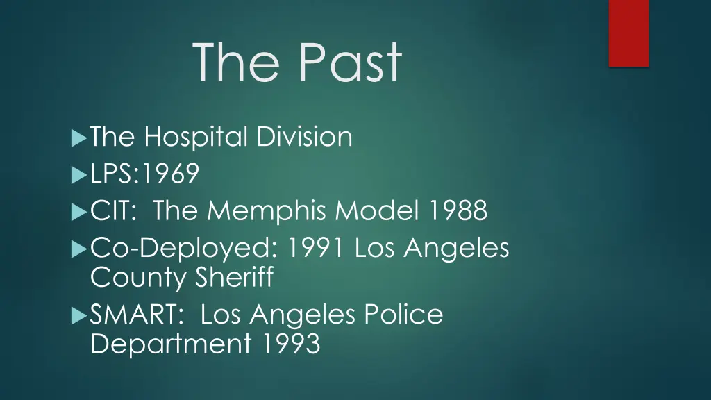 the past 2