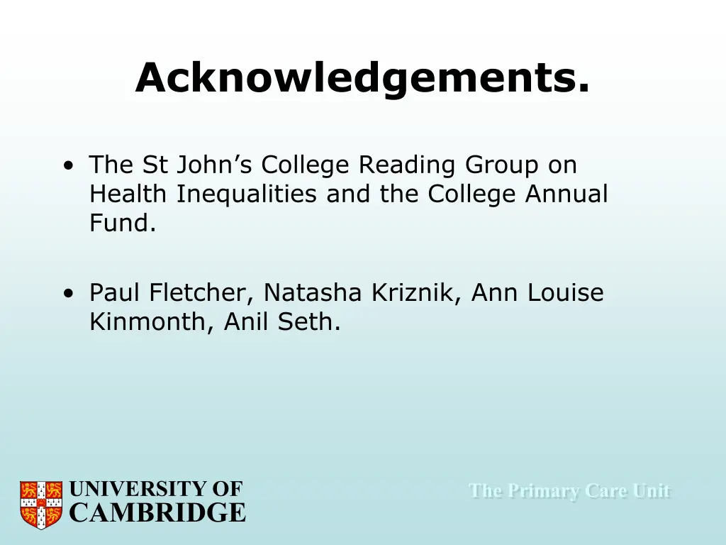 acknowledgements