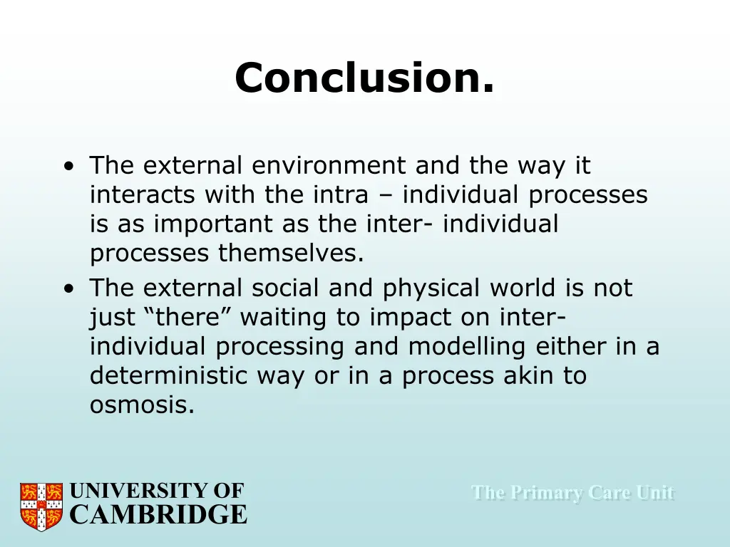 conclusion