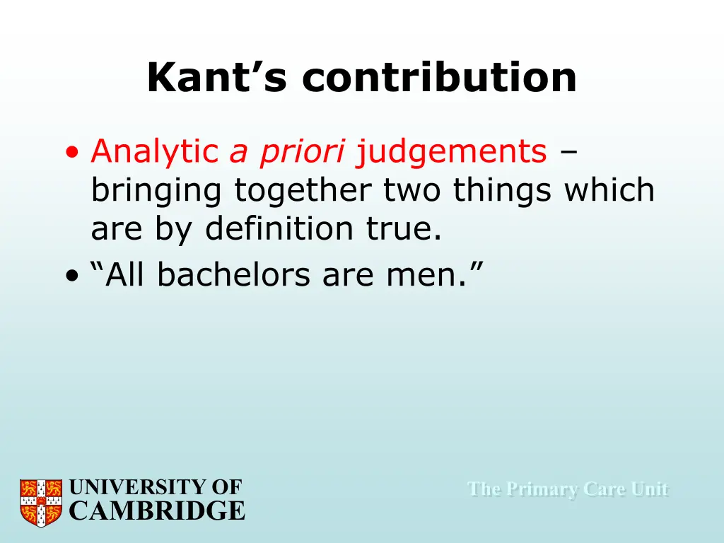 kant s contribution