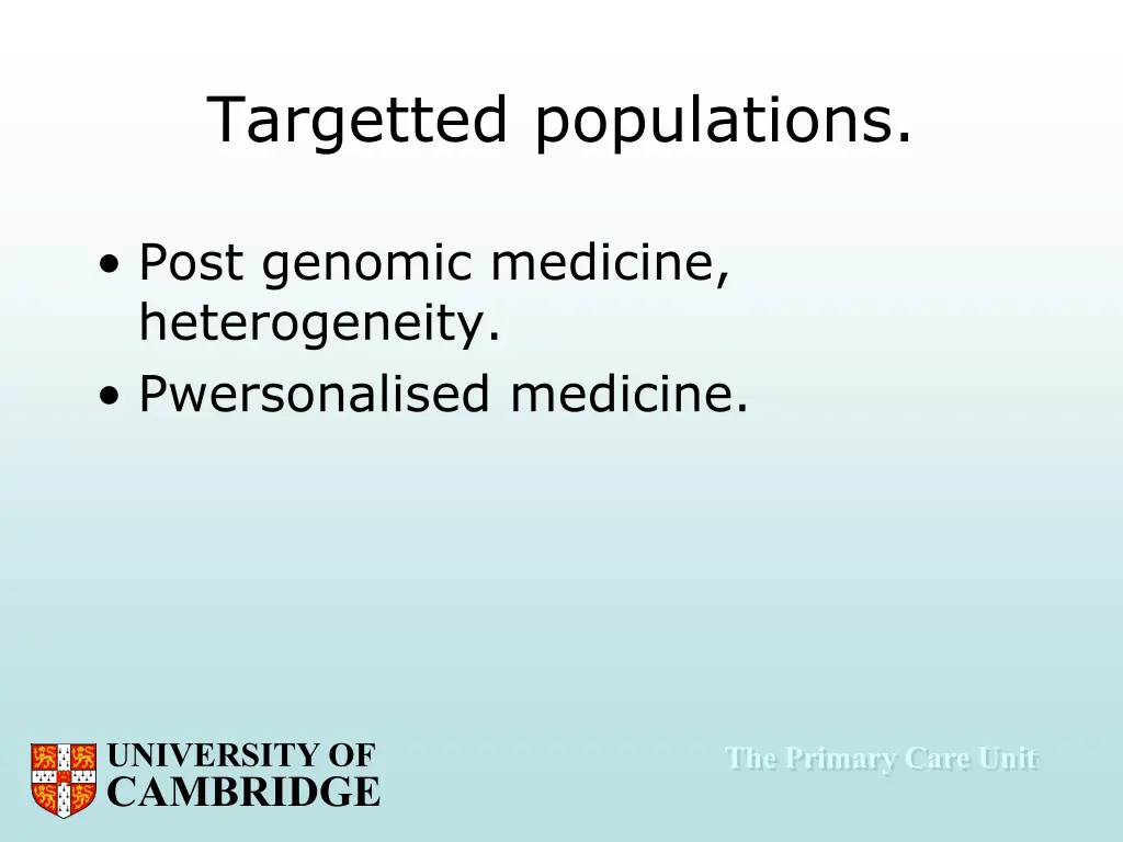 targetted populations