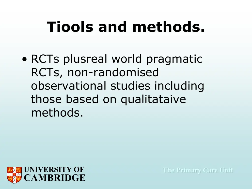 tiools and methods
