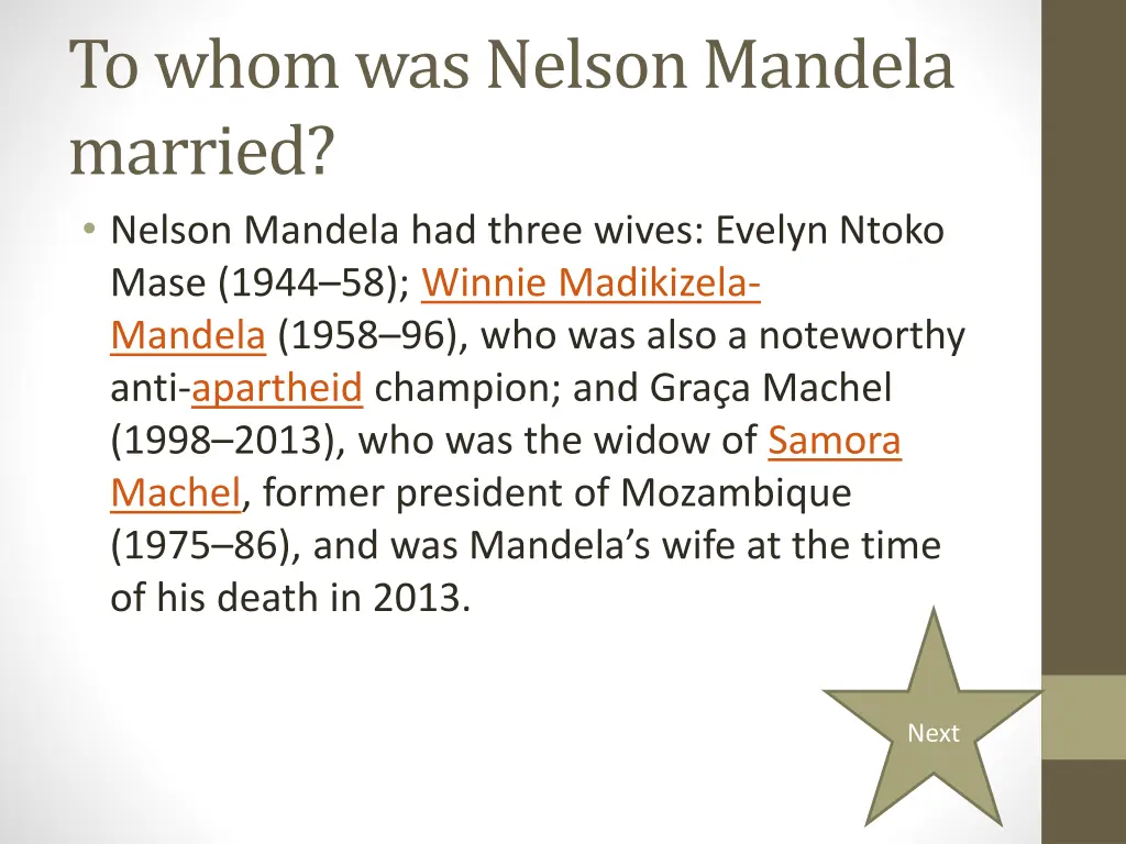 to whom was nelson mandela married nelson mandela