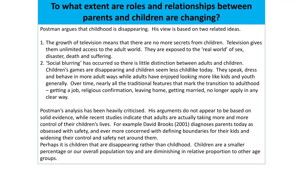 to what extent are roles and relationships 1