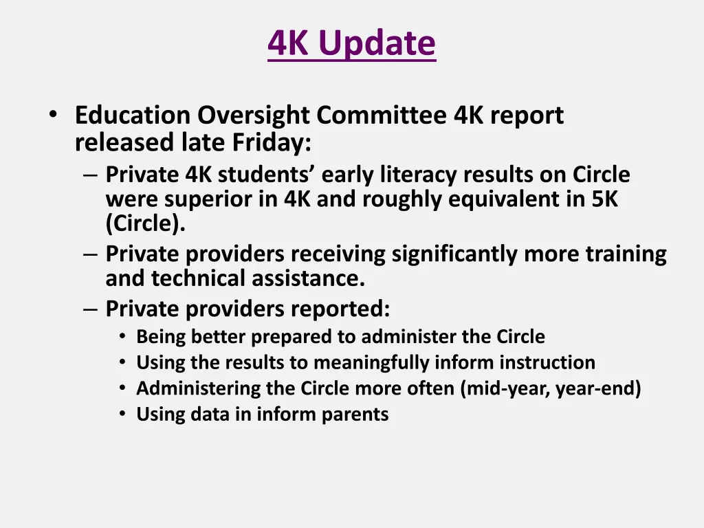 4k update
