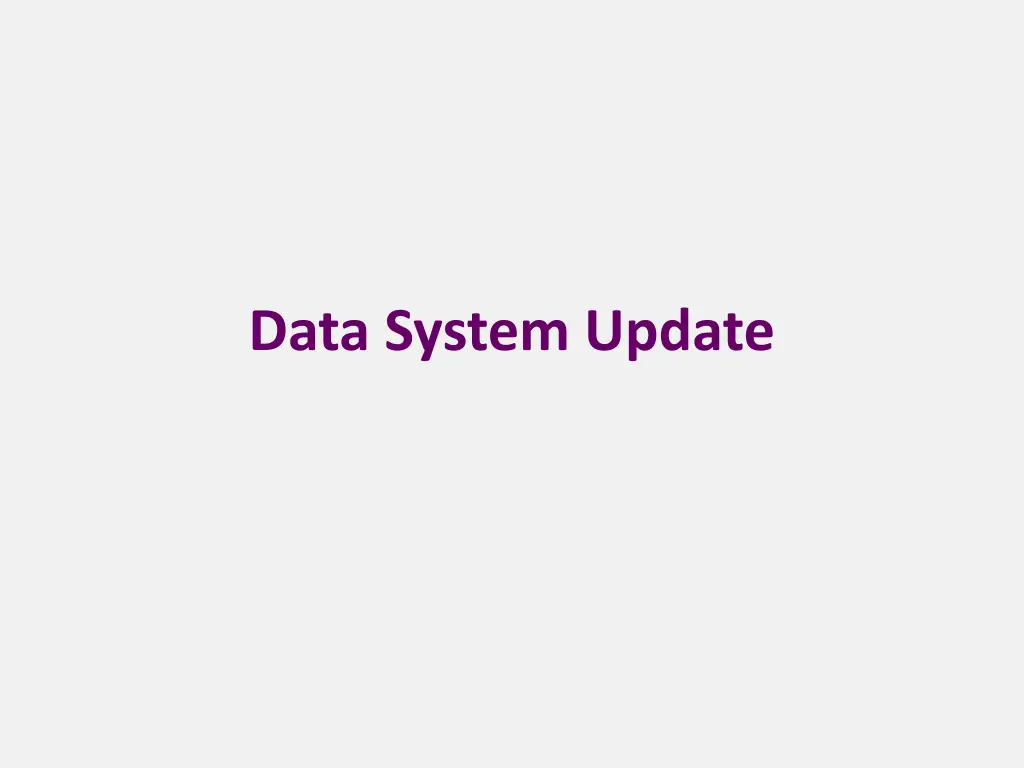 data system update