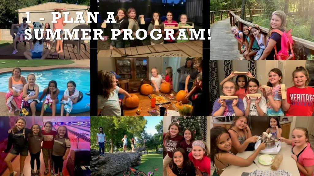 1 plan a summer program