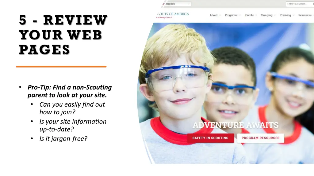 5 review your web pages