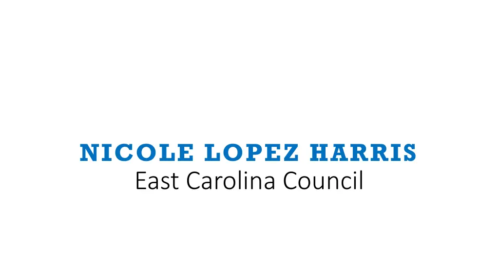 nicole lopez harris east carolina council