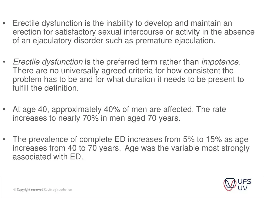 erectile dysfunction is the inability to develop