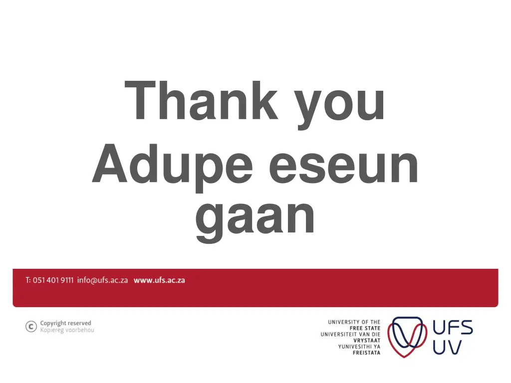 thank you adupe eseun gaan