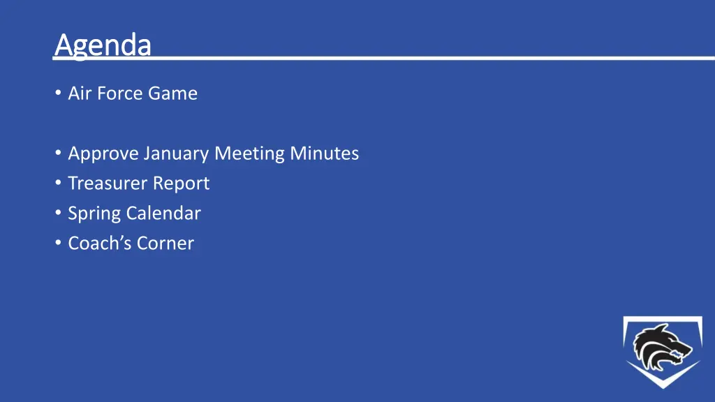agenda agenda