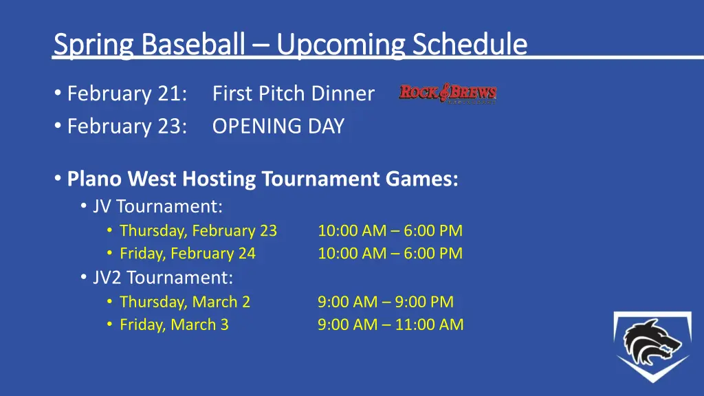 spring baseball spring baseball upcoming schedule