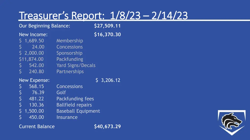 treasurer s report 1 8 23 treasurer s report
