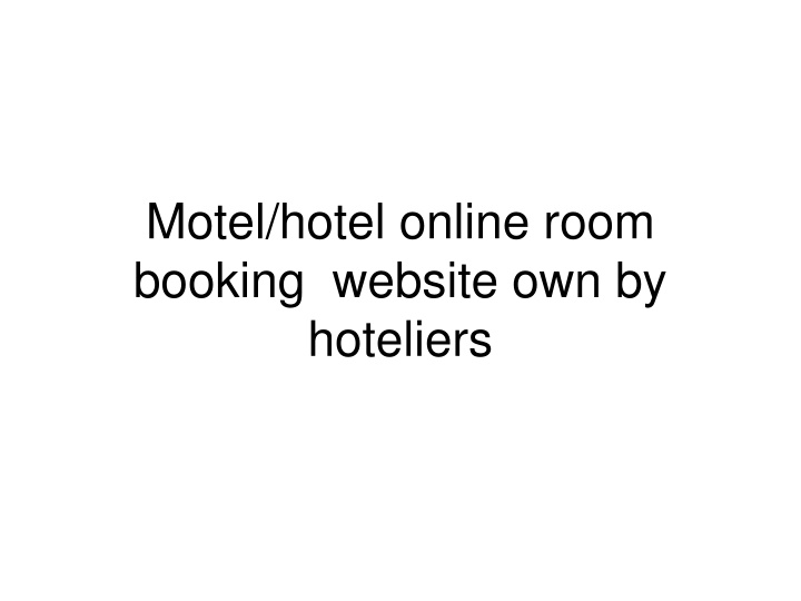 motel hotel online room booking website