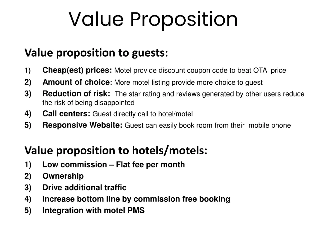 value proposition