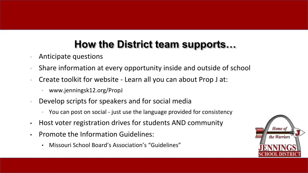 how the district team supports