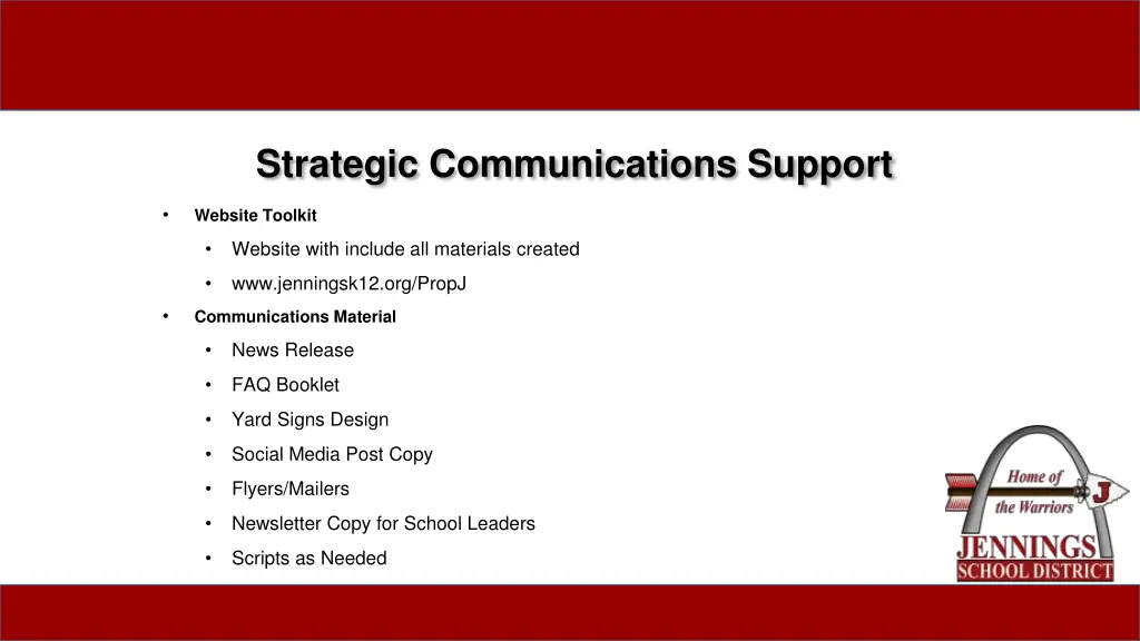 strategic communications support