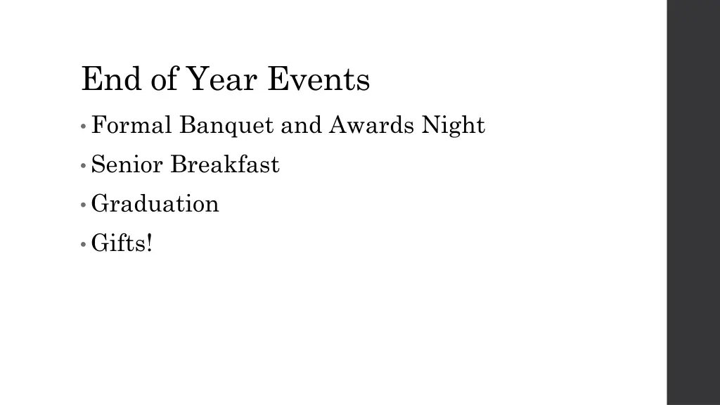 end of year events