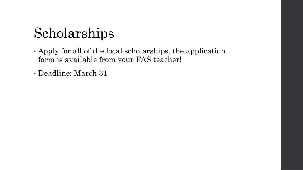 scholarships